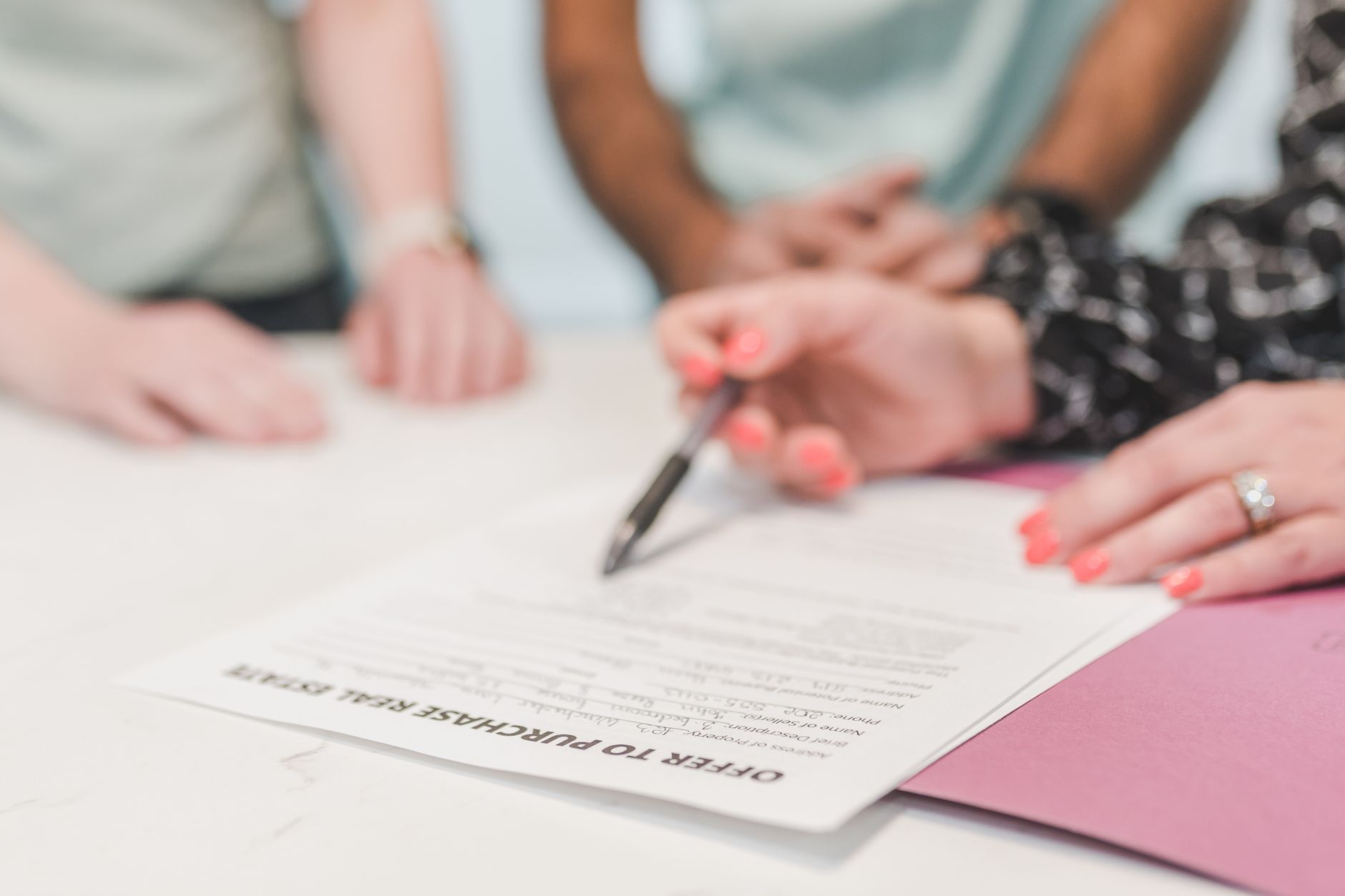 Signature d'un contrat de bail