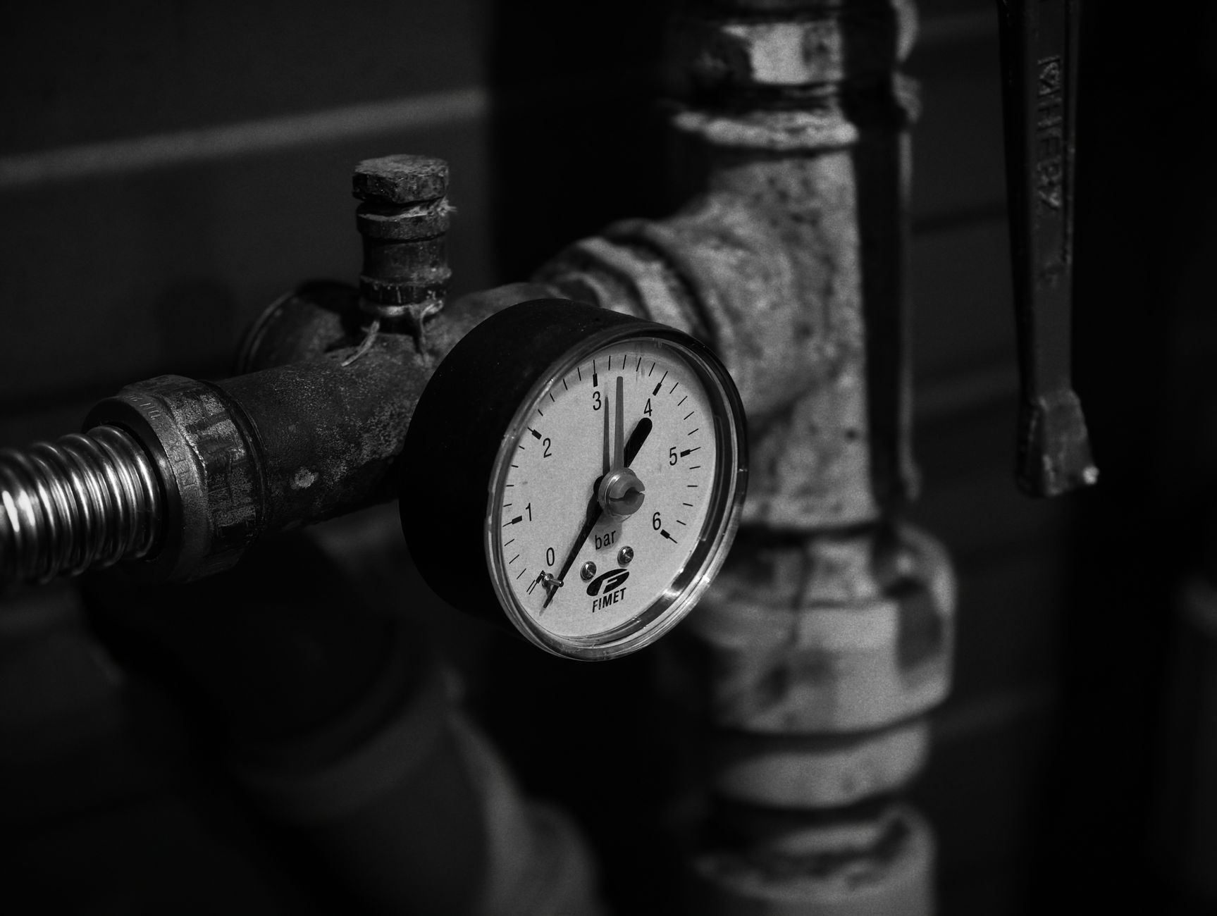 Manomètre de pression sur canalisation